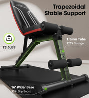 FLYBIRD Multifunktionale Hantelbank, 8-Fach Verstellbare Rückenlehne/3-Fach Verstellbare Fußstütze, 317 kg Belastbarkeit, Klappbare Trainingsbank mit 90° für das Heim-Fitnessstudio