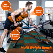 WINNOW Verstellbare Hantelbank Klappbar Heimtraining Fitness Trainingsbank Schrägbank Flachbank Bankdrücken Multifunktion Übung